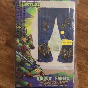 NWT TMNT Microfiber Curtains - 1 set